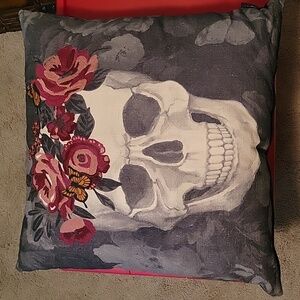 Halloween skull pillow